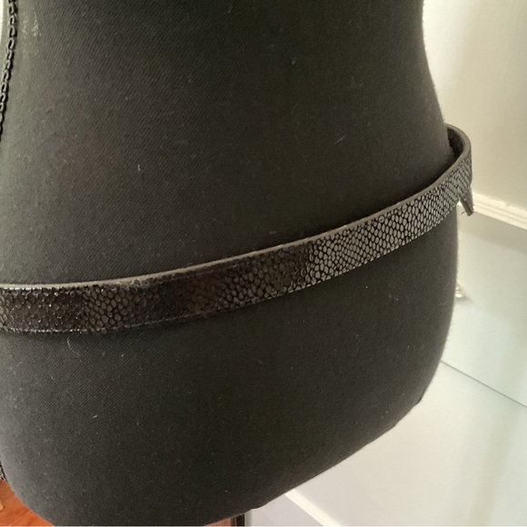 Vintage 90’s Abalone and leather adjustable belt main image 4